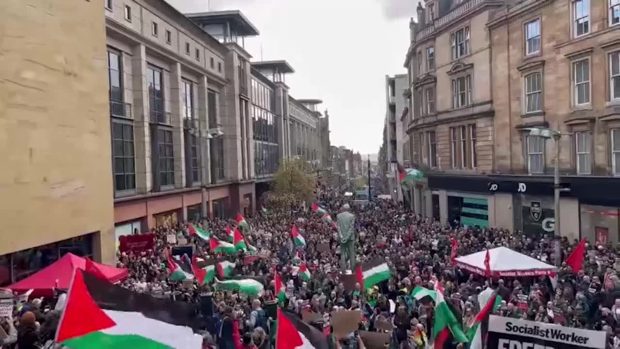 تظاهرة في اسكتلندا دعما لفلسطين - طوفان الأقصى